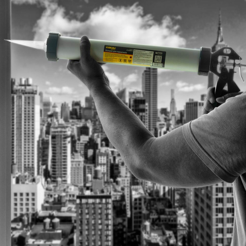 SIGMA Пистолет для герметиков 375мм 610мл (алюминиевая туба) (2723071)