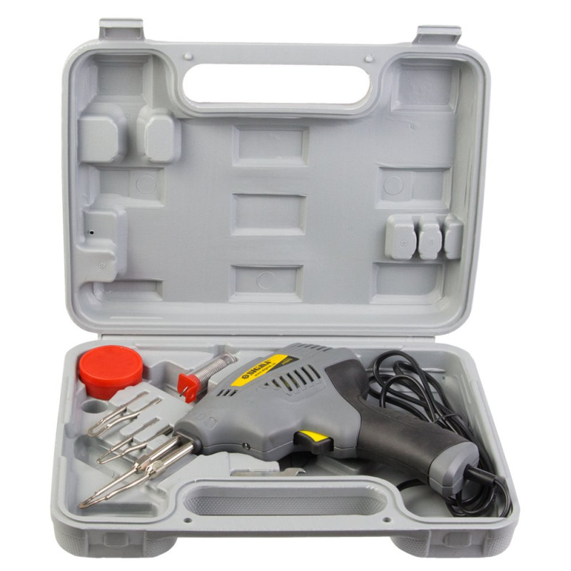 SIGMA Паяльник импульсный 250Вт 3-режима+аксессуары 6шт кейс (2742071)