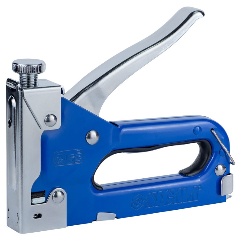 SIGMA Степлер с регулятором для скоб 4-14мм (синий) (2821011)