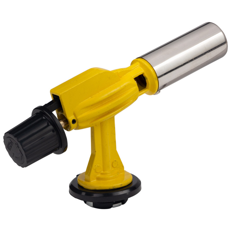 SIGMA Горелка газовая с керамическим соплом и пьезоподжигом, цельнометаллический корпус Ø22мм 136мм (2901251)