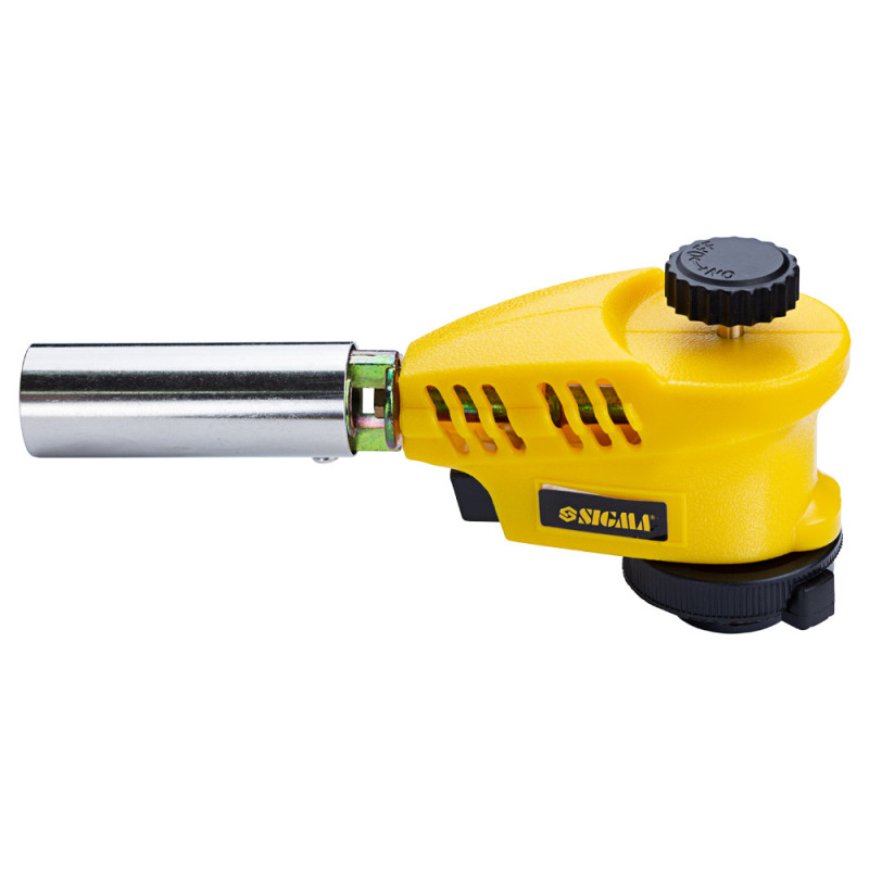 SIGMA Горелка газовая с регулировкой пламени сверху и пьезоподжигом Ø20мм 153мм (2901431)