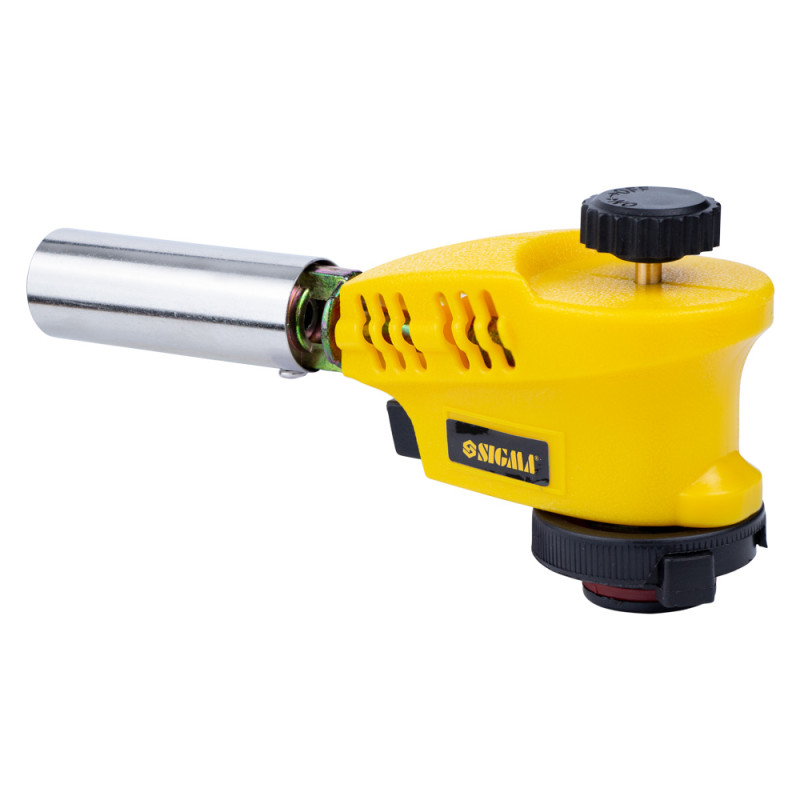 SIGMA Горелка газовая с регулировкой пламени сверху и пьезоподжигом Ø20мм 153мм (2901431)
