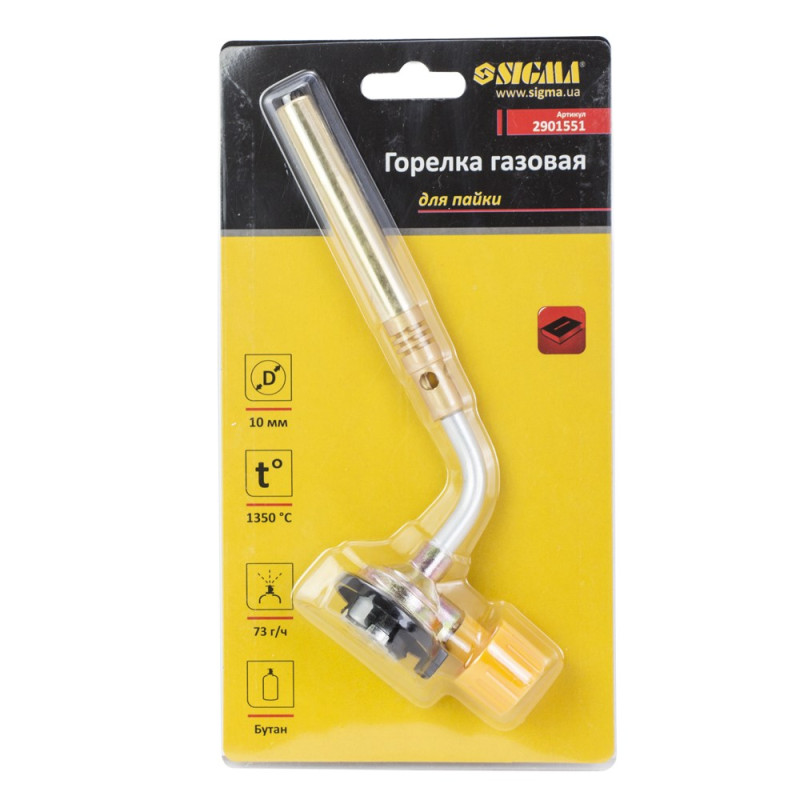 SIGMA Горелка газовая для пайки Ø10мм (2901551)