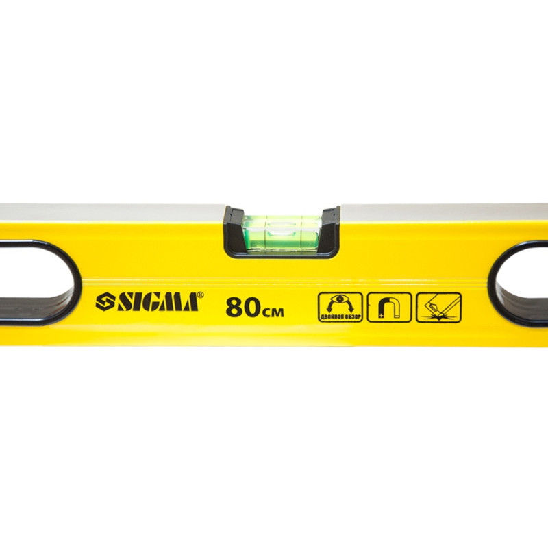 SIGMA Уровень магнитный 3 капсулы + глазок 80см (3732081)