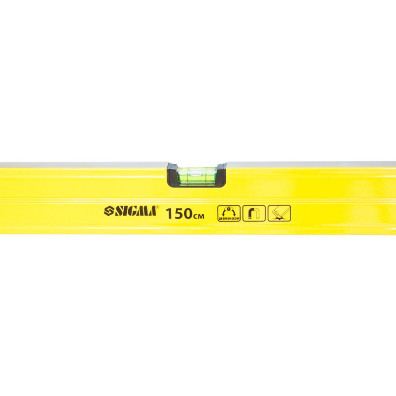 SIGMA Уровень магнитный 3 капсулы + глазок 150см (3732151)