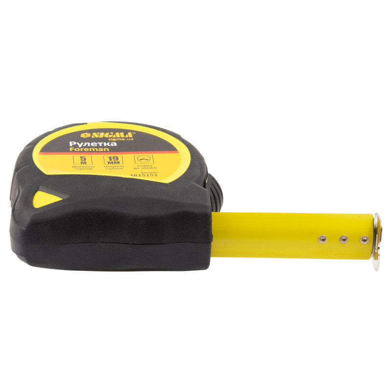 SIGMA Рулетка Foreman 5м×19мм без ремешка (3815151)