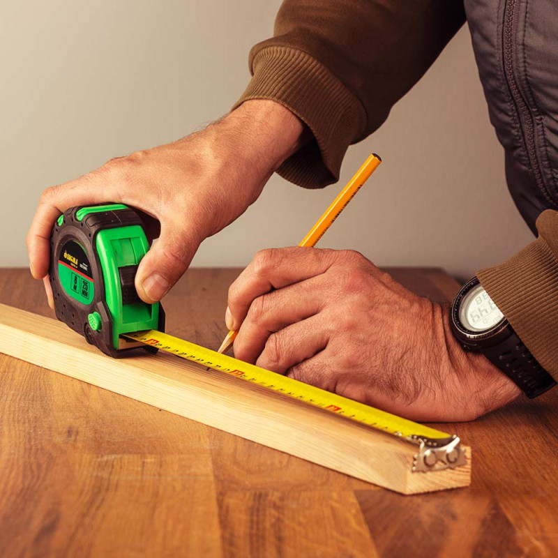 SIGMA Рулетка магнитная фиксатор + тормоз 8м×25мм (3823081)