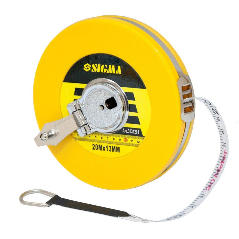 SIGMA Рулетка стекловолокно 20м×13мм (3831201)