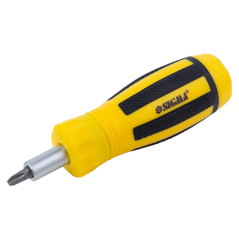 SIGMA Викрутка з реверсом + біти 12шт CrV (4001831)