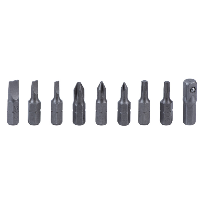 SIGMA Викрутка з реверсом + насадки торцеві і біти 1/4" 13шт CrV (4001931)