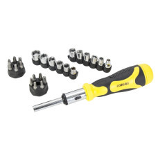 SIGMA Викрутка з реверсом + насадки торцеві 1/4" 27шт CrV (4002121)