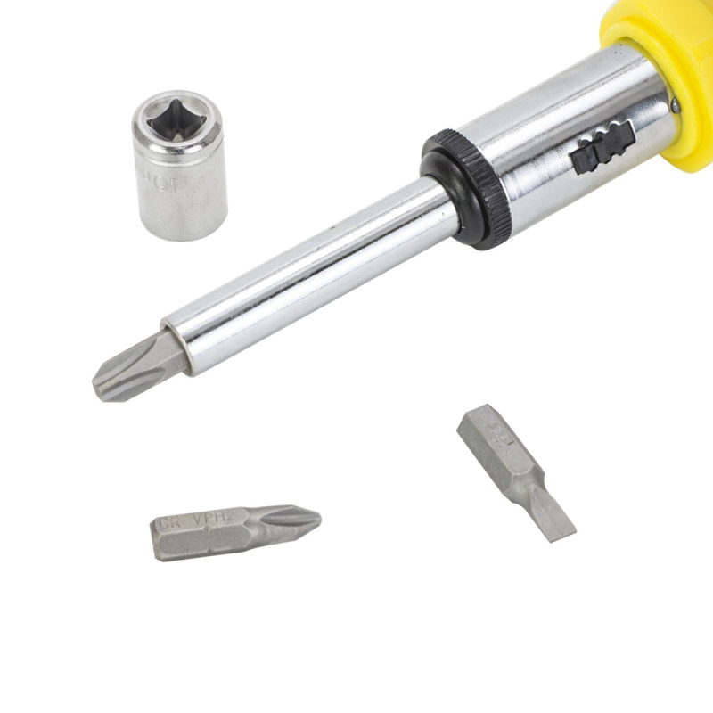 SIGMA Викрутка з реверсом + насадки торцеві 1/4" 27шт CrV (4002121)