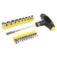 SIGMA Викрутка з Т-подібною ручкою і насадками 21шт CrV (4002161)