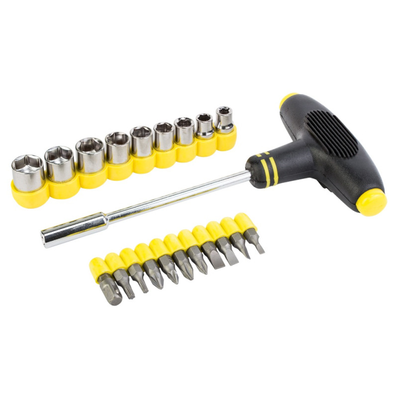 SIGMA Викрутка з Т-подібною ручкою і насадками 21шт CrV (4002161)