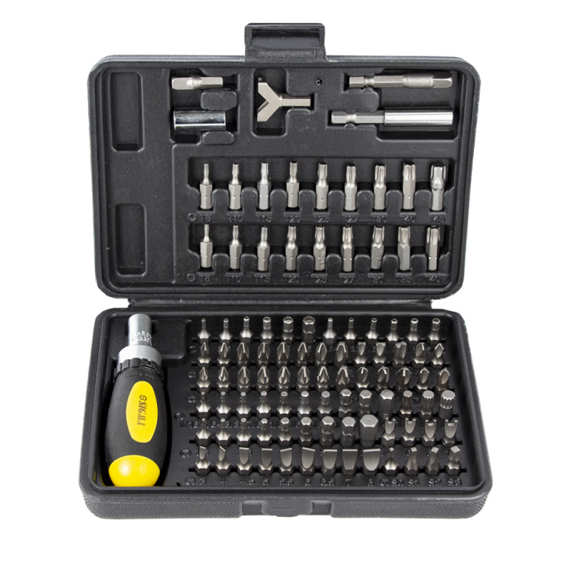 SIGMA Викрутка з реверсом + біти 101шт CrV (кейс) (4002501)