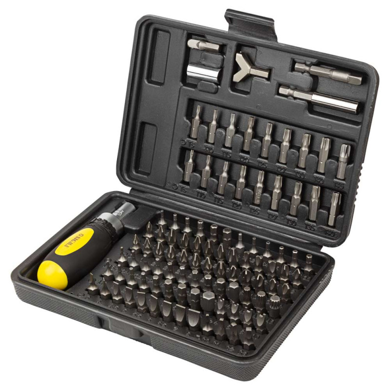 SIGMA Викрутка з реверсом + біти 101шт CrV (кейс) (4002501)