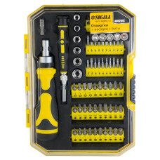 SIGMA Набір викруток + біти 69шт CrV (кейс) (4002541)