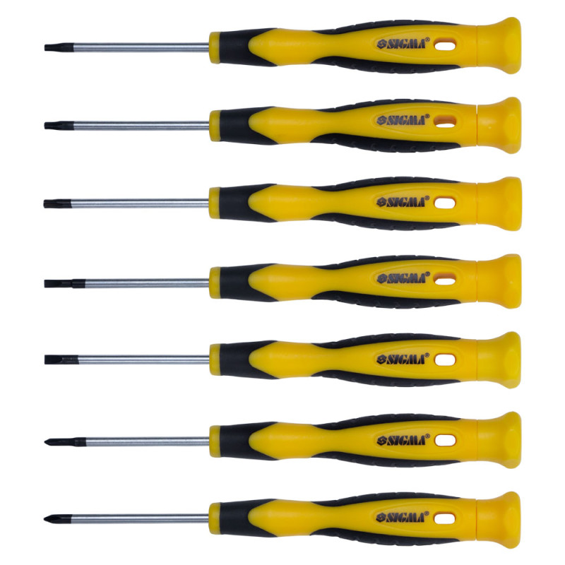 SIGMA Набір викруток для точних робіт 7шт CrV (пласт кейс) (4003211)