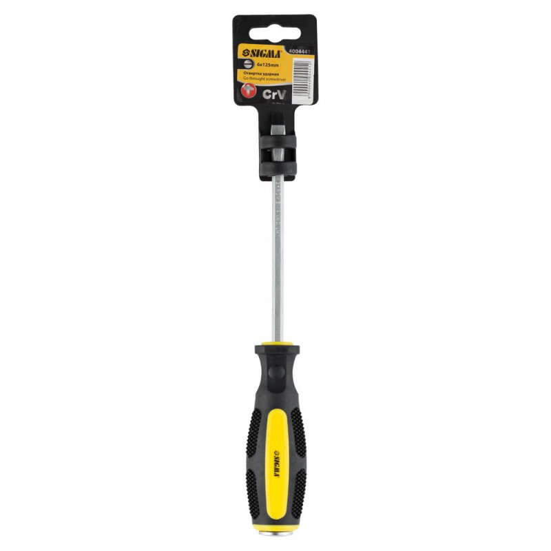 SIGMA Отвертка ударная шлицевая SL6×125мм CrV (4004441)