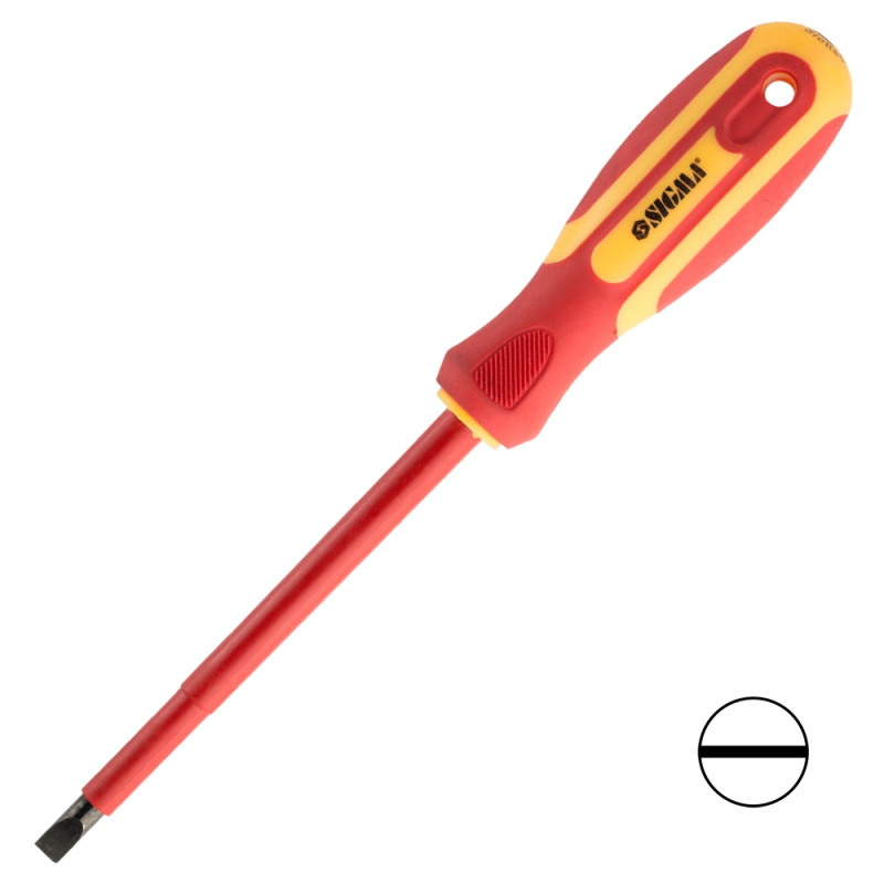 SIGMA Отвертка диэлектрическая шлицевая SL6.0×125мм 1000В CrV (4008091)