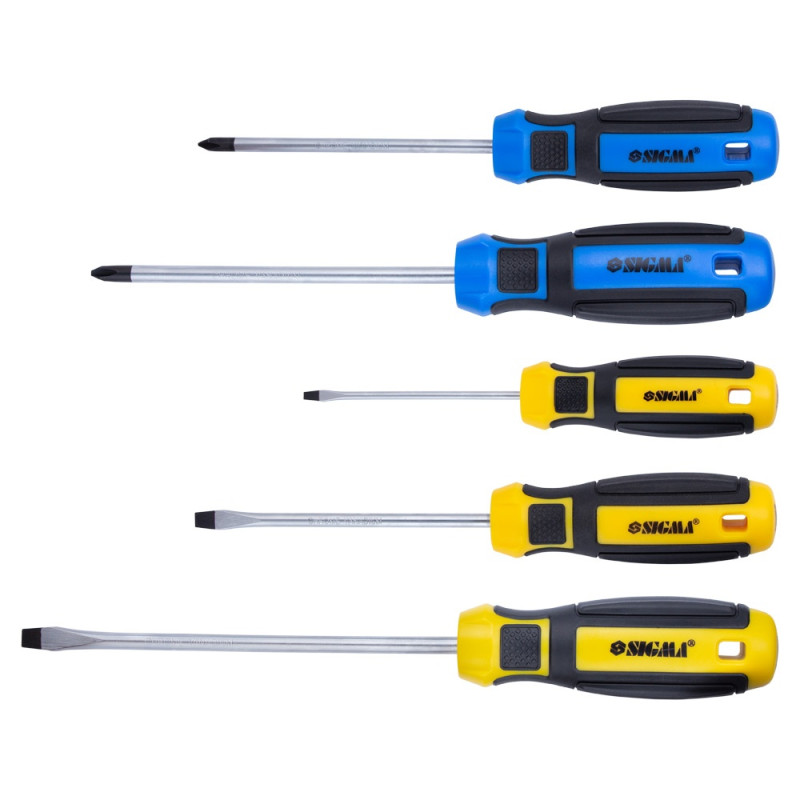 SIGMA Набір викруток 5шт CrV Mega (4009021)