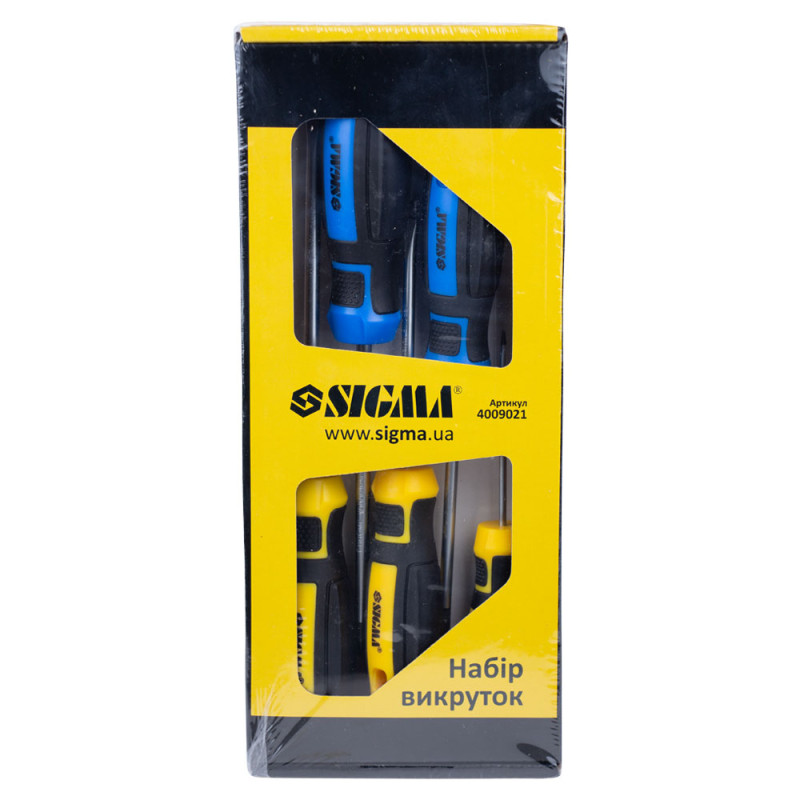 SIGMA Набір викруток 5шт CrV Mega (4009021)