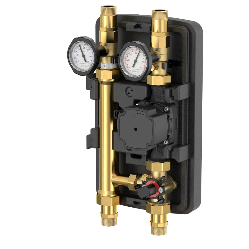 Meibes Насосна група DN25 для холодопостачання MeiFlow Top S MC-X, змішувальна з насосом спеціальним Grundfoss UPM3K Hybrid 25-70 (M66931.36K)