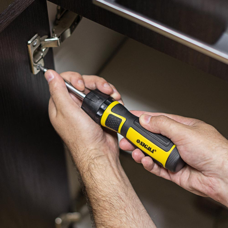 SIGMA Викрутка з реверсом високошвидкісна + біти 12шт CrV Mega (4009821)