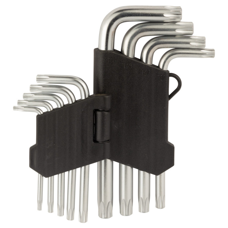 SIGMA Ключи TORX 9шт T10-T50 мм CrV (короткие с отверстием) (4022211)