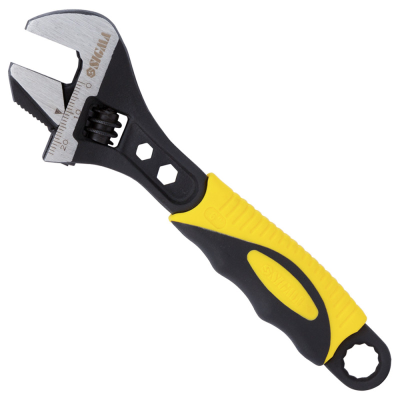 SIGMA Ключ разводной с переставной губкой 150мм, 0-24мм CrV (TPR) (4100911)