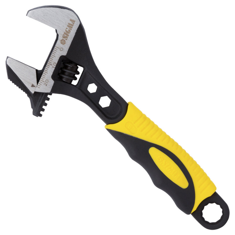 SIGMA Ключ разводной с переставной губкой 150мм, 0-24мм CrV (TPR) (4100911)