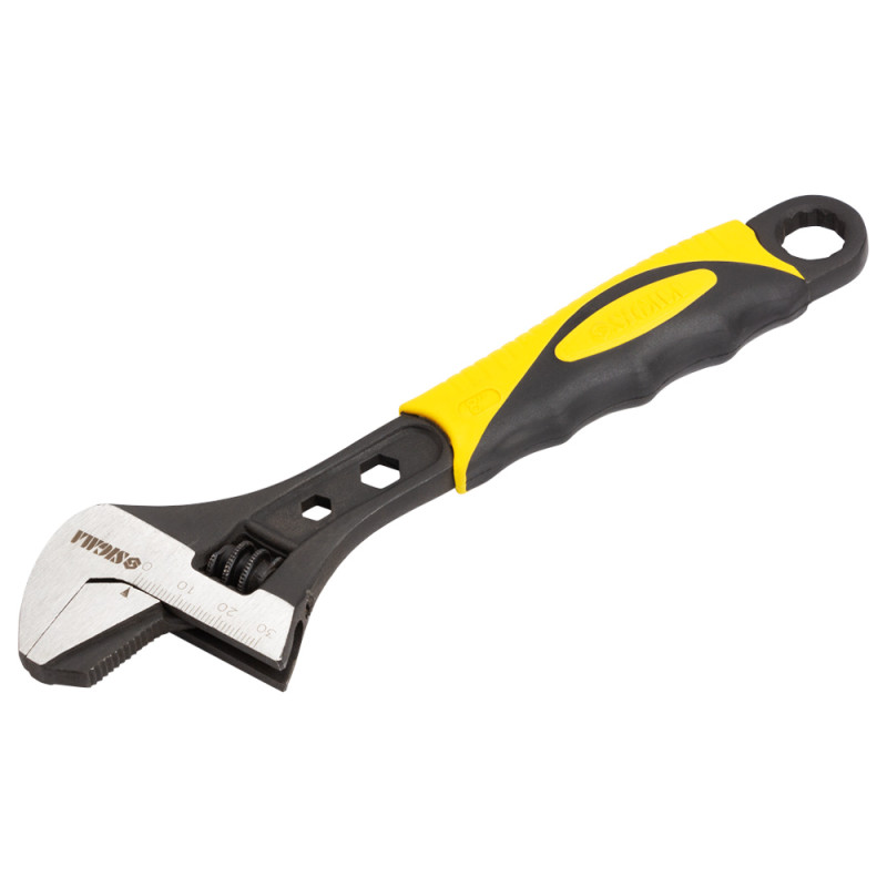 SIGMA Ключ разводной с переставной губкой 200мм, 0-30мм CrV (TPR) (4100921)