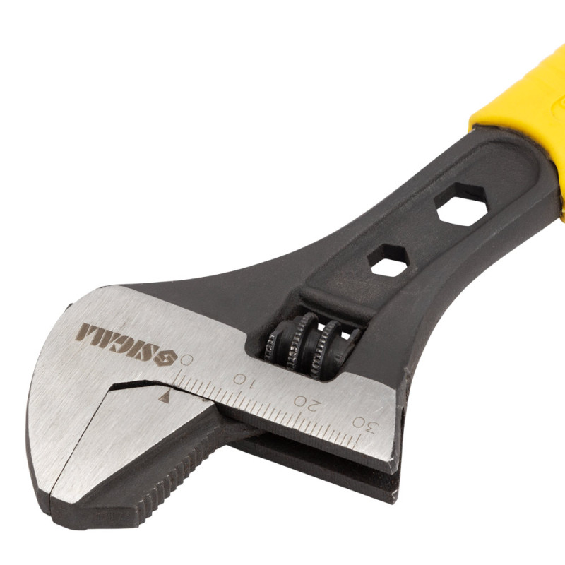 SIGMA Ключ разводной с переставной губкой 200мм, 0-30мм CrV (TPR) (4100921)