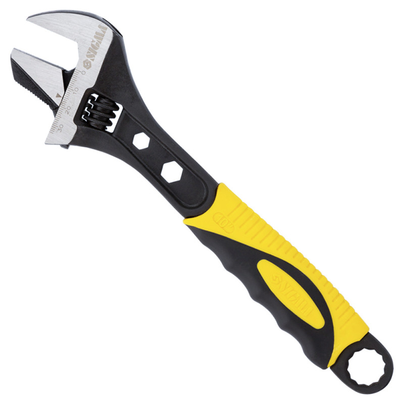 SIGMA Ключ разводной с переставной губкой 250мм, 0-35мм CrV (TPR) (4100931)