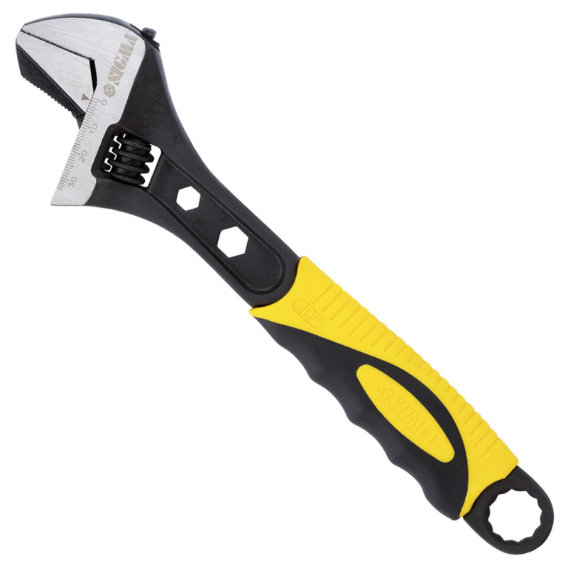 SIGMA Ключ разводной с переставной губкой 250мм, 0-35мм CrV (TPR) (4100931)