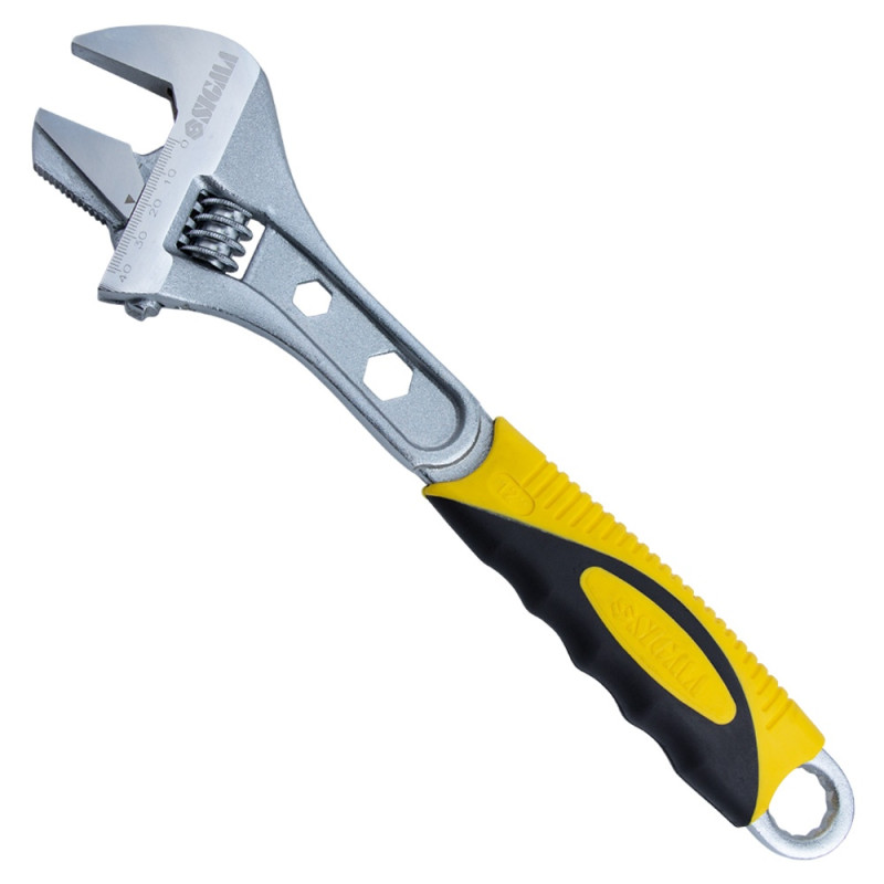 SIGMA Ключ разводной с переставной губкой 300мм, 0-41мм CrV (TPR) (4100941)