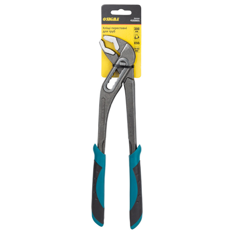 SIGMA Клещи переставные для труб 300мм Mega (4102631)