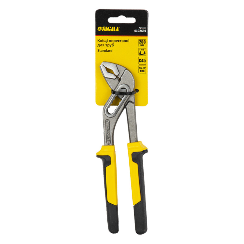 SIGMA Клещи переставные для труб 200мм Standard (4102691)