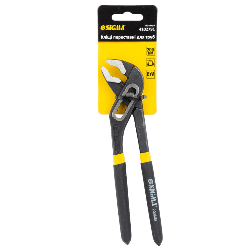 SIGMA Клещи переставные для труб 200мм (4102791)