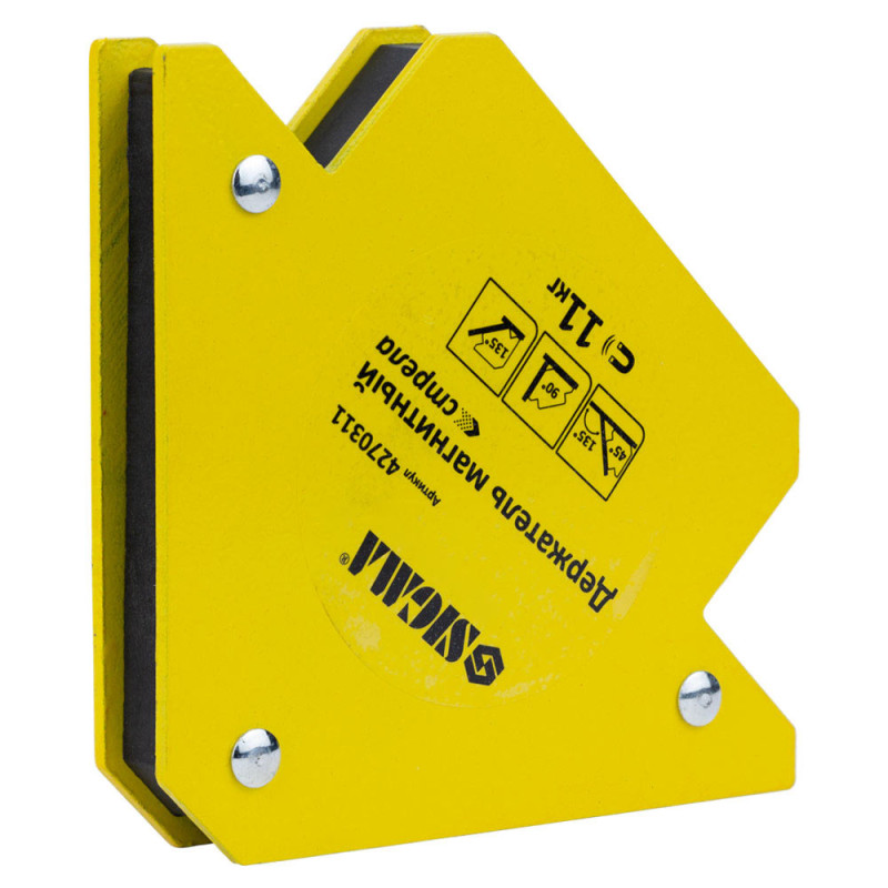 SIGMA Магнит для сварки стрела 11кг 75×65мм (45°, 90°, 135°) (4270311)