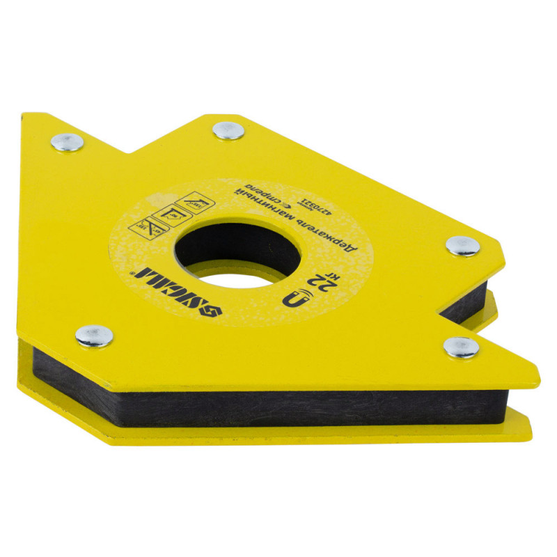 SIGMA Магнит для сварки стрела 22кг 90×90мм (45°, 90°, 135°) (4270321)