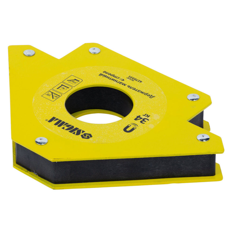 SIGMA Магнит для сварки стрела 34кг 110×110мм (45, 90, 135°) (4270331)