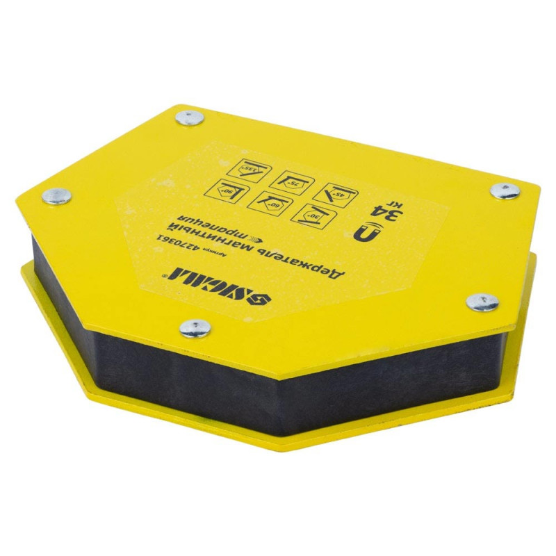 SIGMA Магнит для сварки трапеция 34кг 105×65×65×45мм (30,45,60,75,90,135°) (4270361)