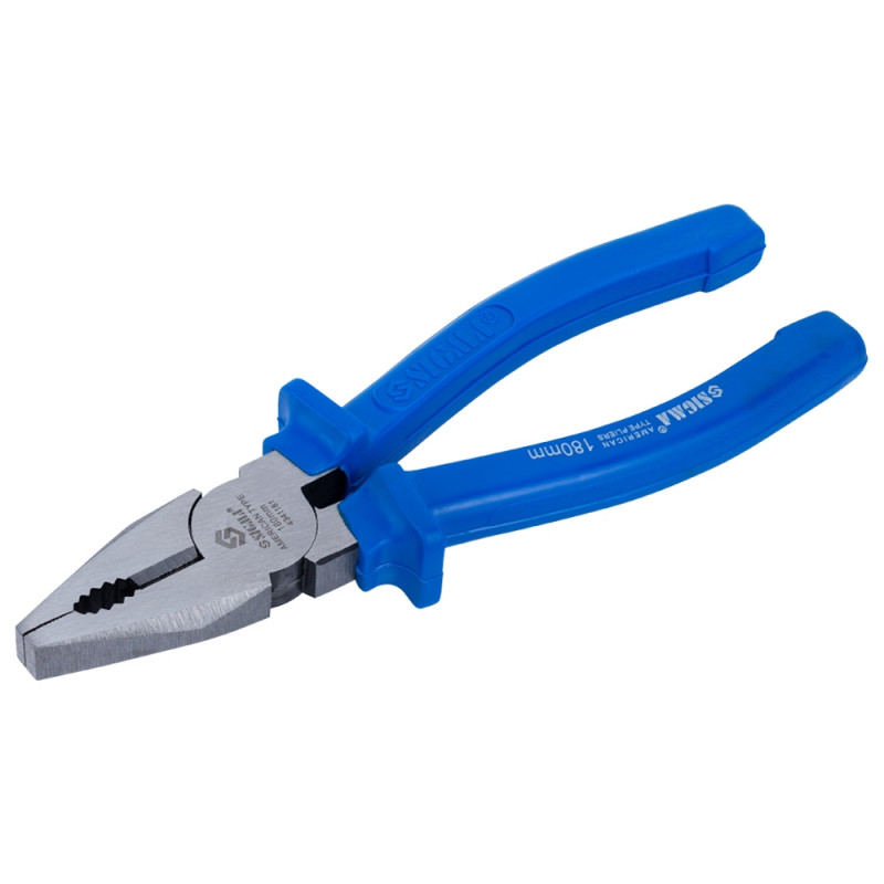 SIGMA Плоскогубцы 180мм синие (4341181)