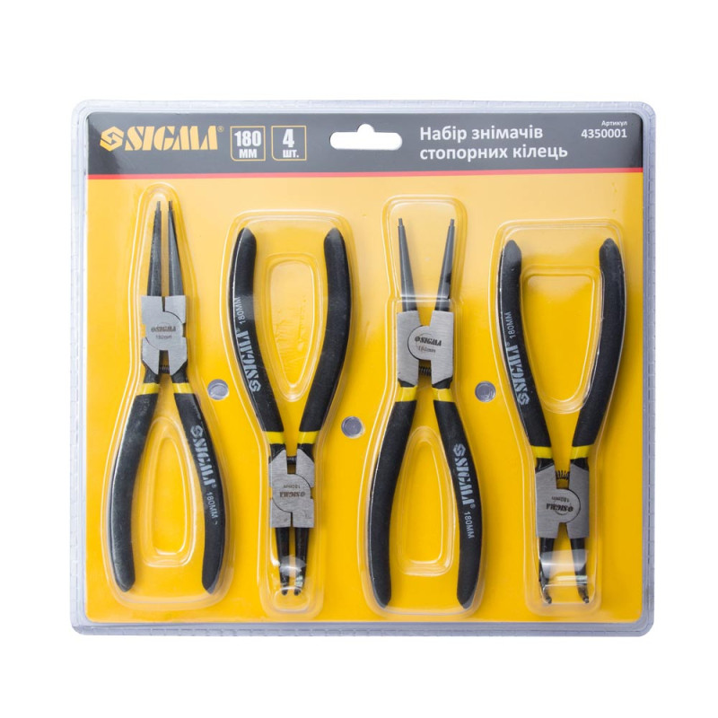 SIGMA Набор съемников стопорных колец 4шт 180мм (4350001)