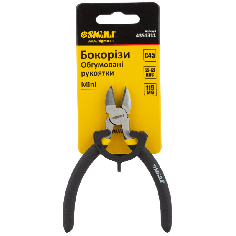 SIGMA Бокорезы 115мм обрезиненные рукоятки Mini (4351311)