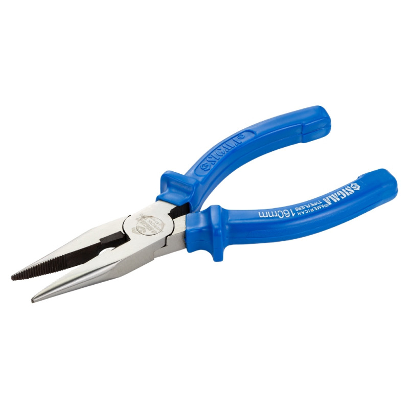 SIGMA Долгогубцы прямые 160мм синие (4357161)