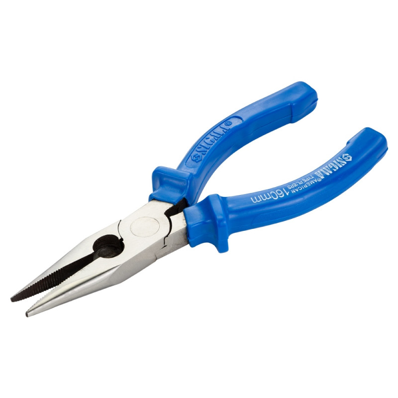 SIGMA Долгогубцы прямые 160мм синие (4357161)