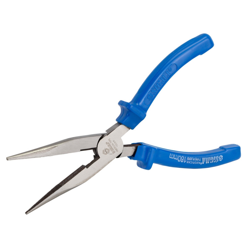 SIGMA Долгогубцы прямые 180мм синие (4357181)