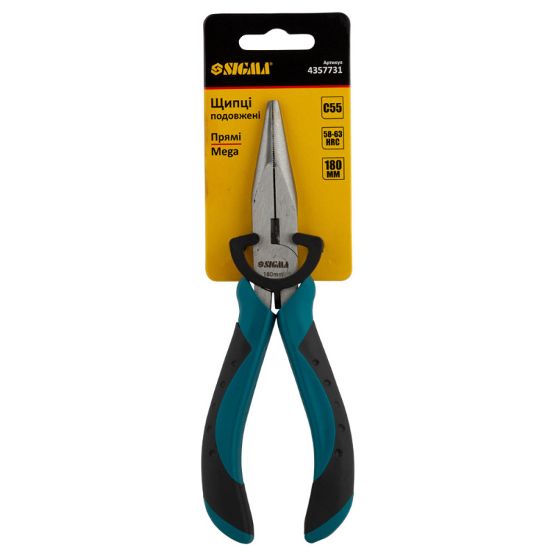 SIGMA Долгогубцы прямые 180мм Mega (4357731)